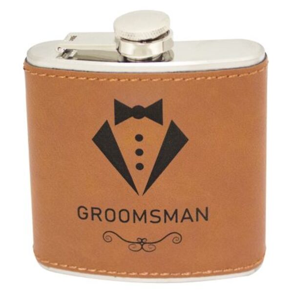 Flask with Rawhide Leatherette Thumbnail