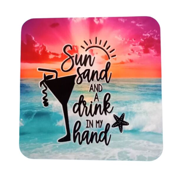 Square Coasters Cork Backing Thumbnail