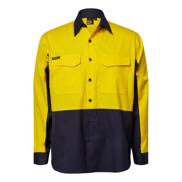 HI VIS LONG SLEEVE VENTED RIPSTOP SHIRT Thumbnail
