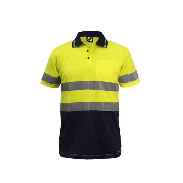 HI VIS SHORT SLEEVE MICROMESH REFLECTIVE POLO WITH POCKET Thumbnail