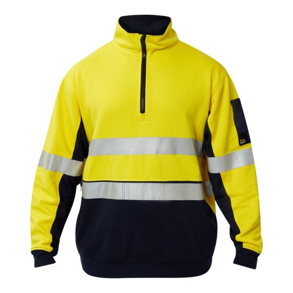 HI VIS HALF ZIP COTTON REFLECTIVE PULLOVER Thumbnail