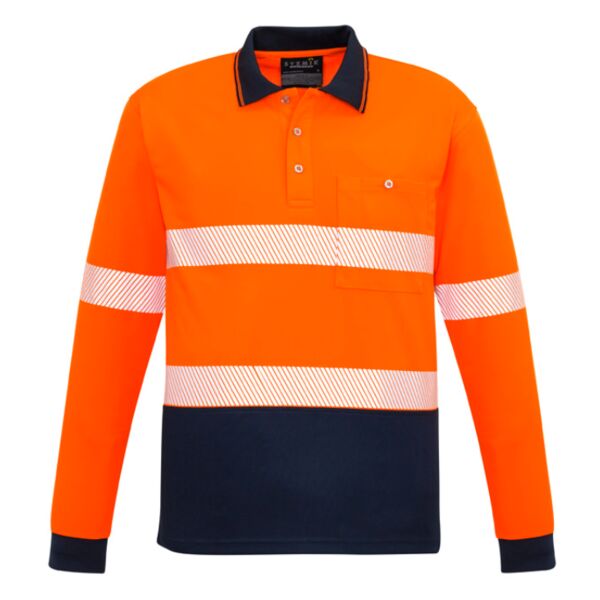 Unisex Hi VIs Segmented Tape Long Sleeve Polo Thumbnail