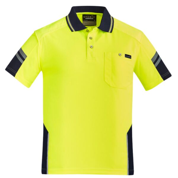 Mens Hi Vis Reinforced Squad Short Sleeve Polo Thumbnail
