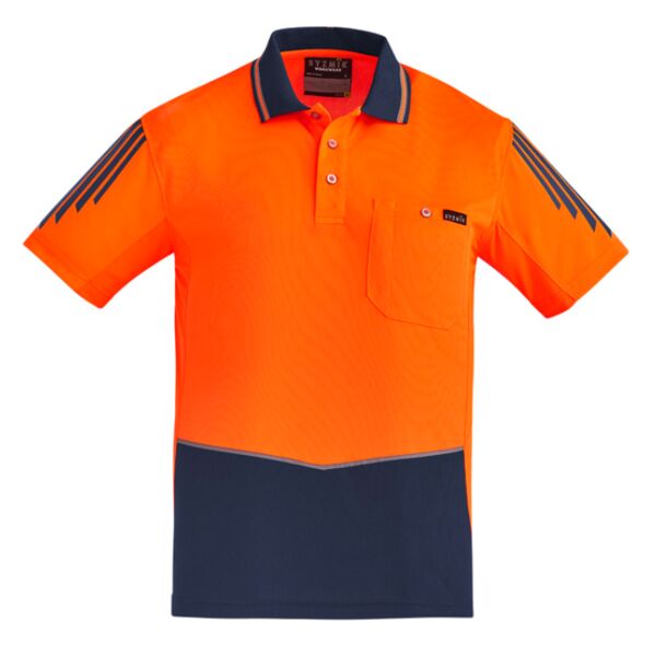 Mens Hi VIs Flux Short Sleeve Polo Thumbnail